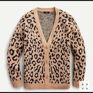 **Never worn leopard print cardigan sweater